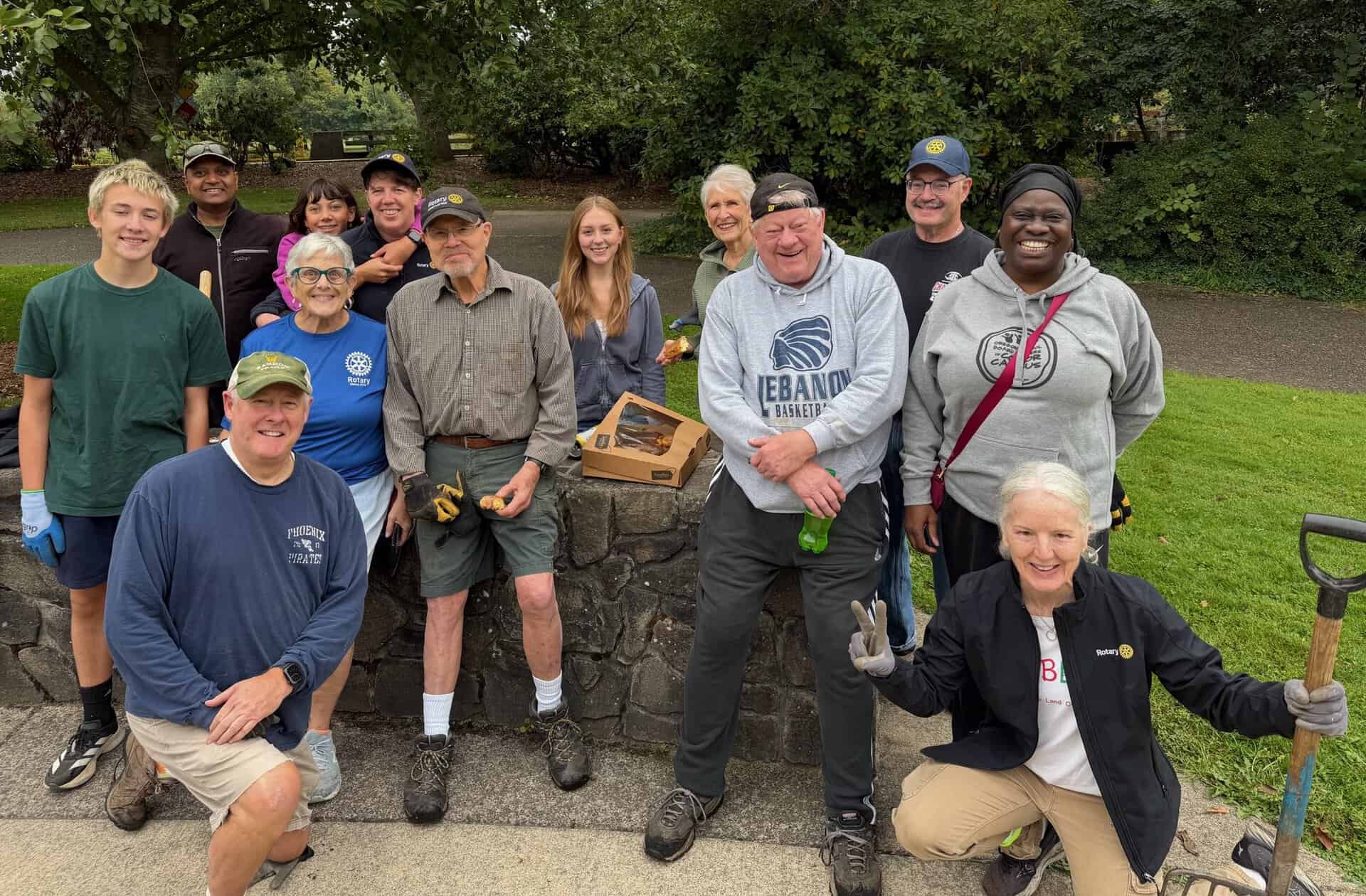 Delta Rotarians Improve the Nobel Peace Park in Eugene 6 IMG 7472