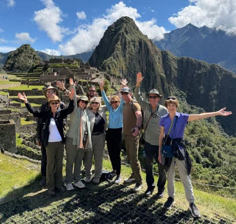 An RFE team photo at Machu Picchu in Peru.
